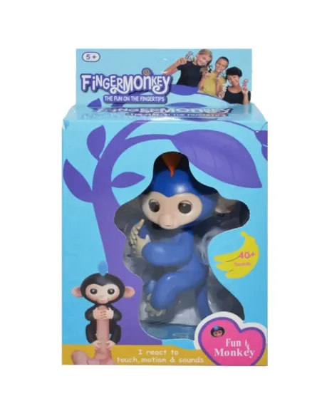Maimuțică interactivă pentru deget FingerMonkey – Albastru Închis