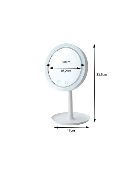 Oglindă Profesională LED pentru Machiaj cu Ventilație Integrată