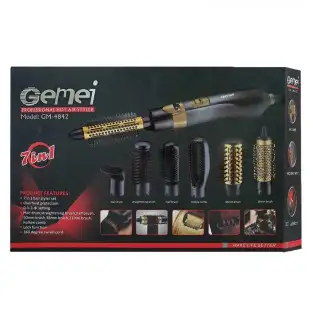 Perie de coafat 7 în 1 Gemei GM-4842 cu 2 trepte viteză și temperatură 2