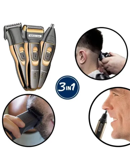 Aparat 3 în 1 GM-6209 – Tunsoare, Bărbierit și Îngrijire Delicată