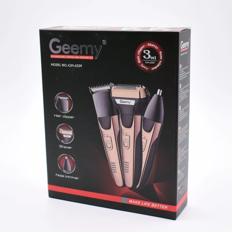 Aparat 3 în 1 GM-6209 – Tunsoare, Bărbierit și Îngrijire Delicată