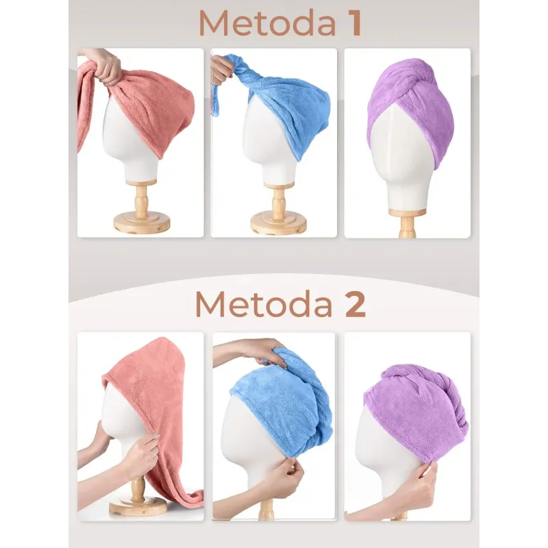 Prosop-turban pentru uscarea părului