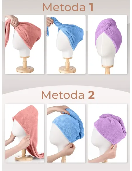 Prosop-turban pentru uscarea părului
