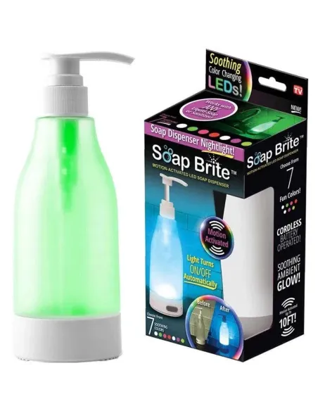 Dozator de sapun cu lumina LED, 400 ml, senor de