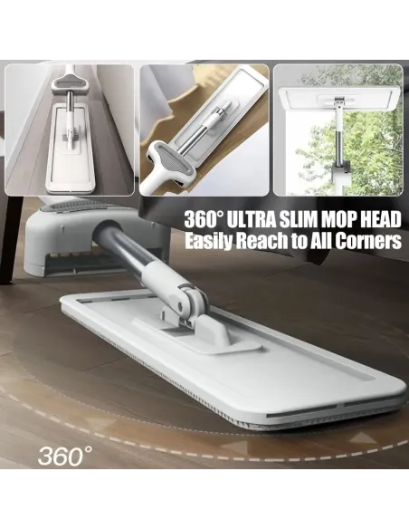 Mop Hydrox Microfibră 46 cm, Tija Reglabilă, Profesional