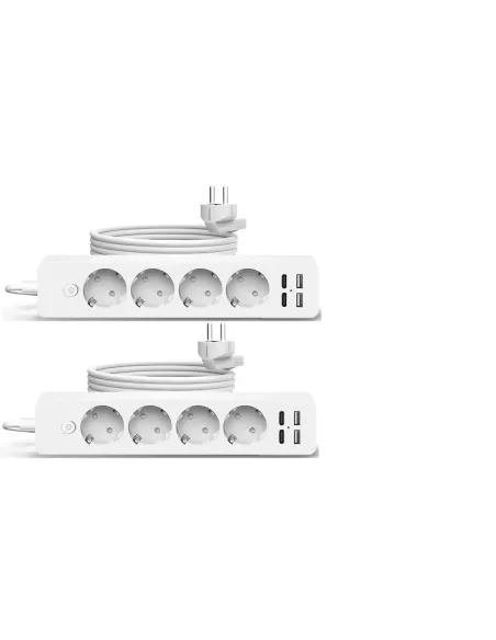 Set 2 x Prelungitor 4 prize, 2 porturi USB si 2 Type-C, 2m , Jortan