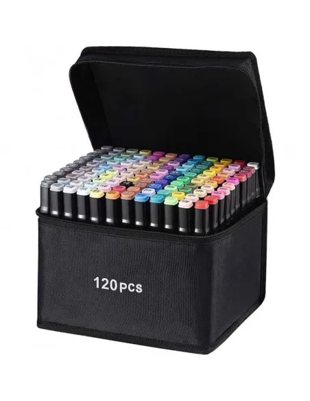 Set 80 markere colorate + geantă compactă – creativitate instant
