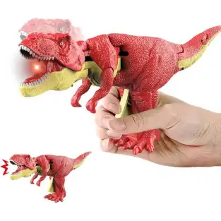 Jucarie interactiva Dinozaur Tyrannosaurus Rex, cu sunete si lumini, rosu, 3+ ani 2