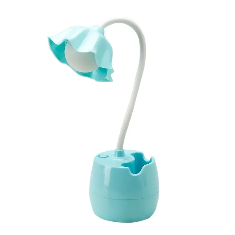Lampă LED Floare Portabilă pentru Protecția Ochilor – Culoare Bleu
