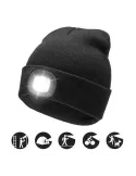 Caciula unisex cu lanterna frontala, cu baterii
