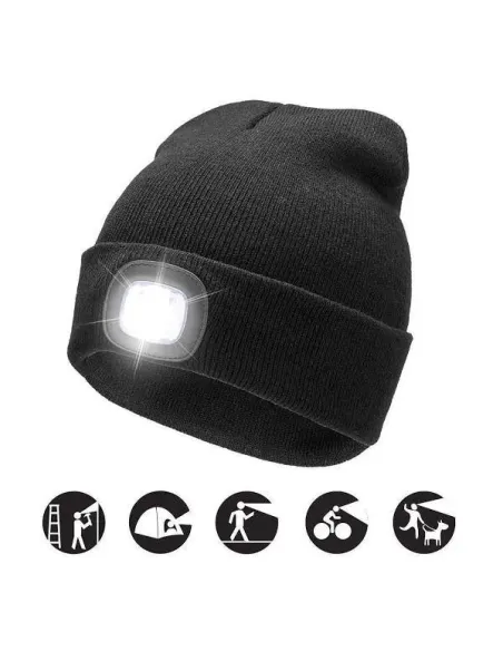 Caciula unisex cu lanterna frontala, cu baterii