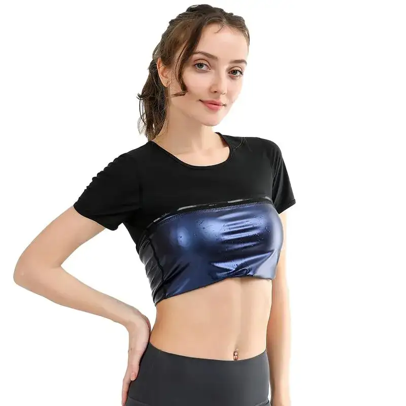 Tricou Fitness cu Efect de Saună pentru Abdomen și Talie