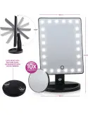 Oglindă cosmetică LED Touch, dreptunghiulară