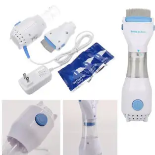 Pieptene aspirator antipăduchi cu sistem de colectare V-Comb