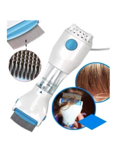 Pieptene aspirator antipăduchi cu sistem de colectare V-Comb 2