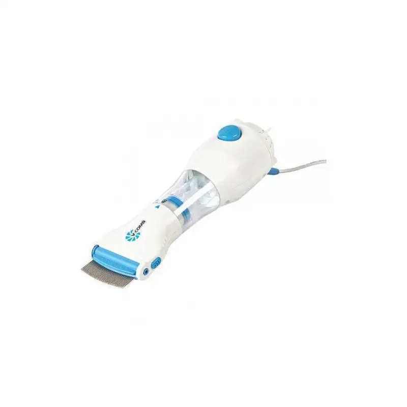 Pieptene aspirator antipăduchi cu sistem de colectare V-Comb