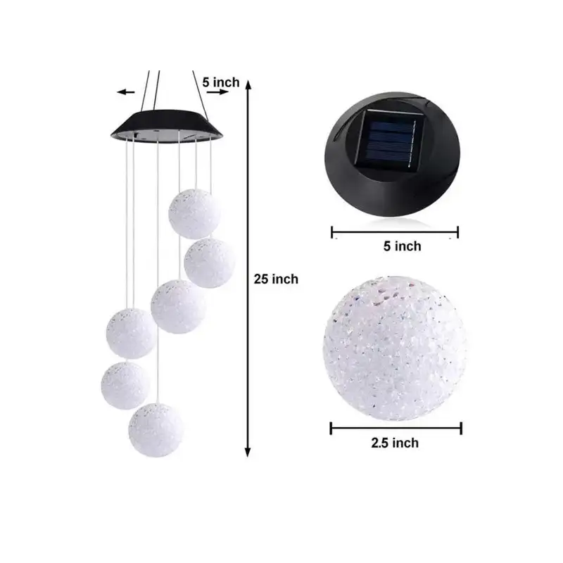 Set 6 Globuri Solare cu Efect Multicolor – Iluminare Ambientală pentru Grădină și Terasă