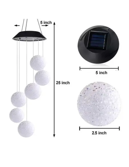 Set 6 Globuri Solare cu Efect Multicolor – Iluminare Ambientală pentru Grădină și Terasă
