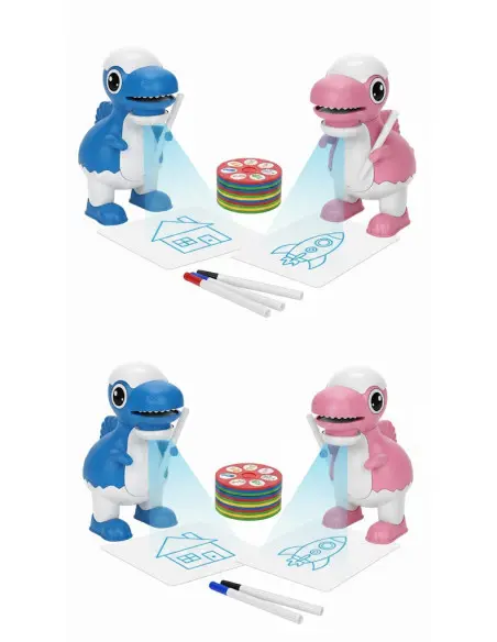 Dinozaur Proiector pentru Desen – 32 Imagini Proiectate + 8 Carioci Colorate Incluse