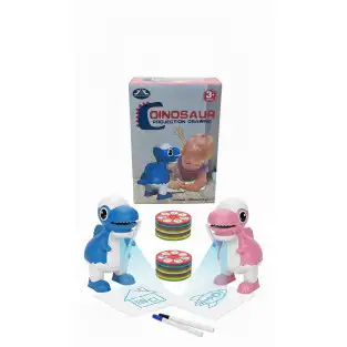 Dinozaur Proiector pentru Desen – 32 Imagini Proiectate + 8 Carioci Colorate Incluse