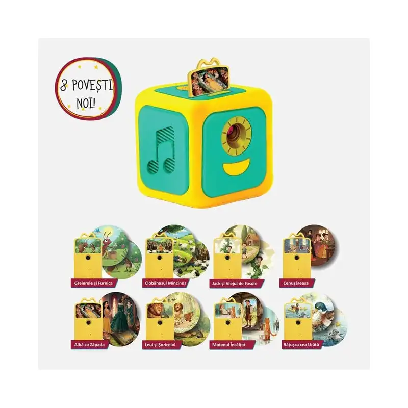 Proiector cu povesti si cantece de leagan in limba romana