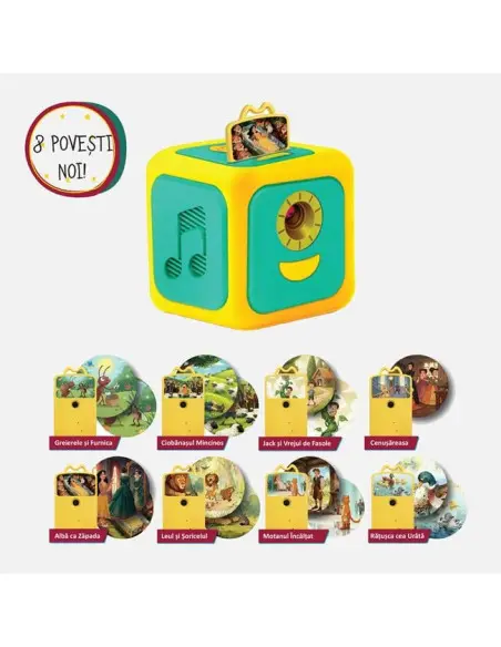 Proiector cu povesti si cantece de leagan in limba romana