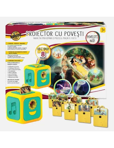 Proiector cu povesti si cantece de leagan in limba romana