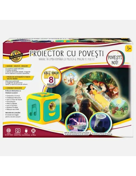 Proiector cu povesti si cantece de leagan in limba romana