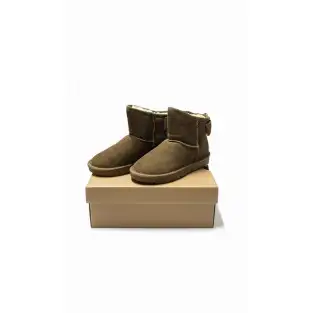 Cizme imblanite din piele intoarsa- Culoare maro 2