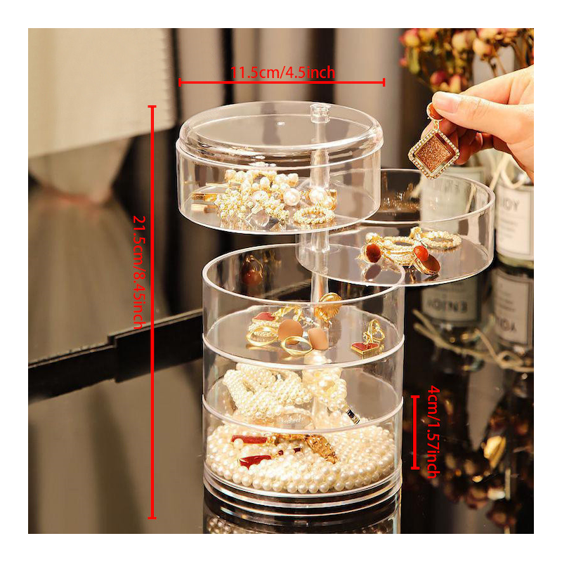 Organizator bijuterii 5 niveluri, cu capac