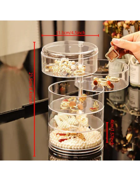 Organizator bijuterii 5 niveluri, cu capac