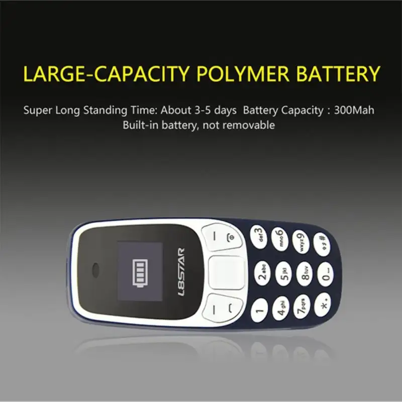Mini telefon mobil, BM10 Dual SIM, OLED, 7 cm, 30