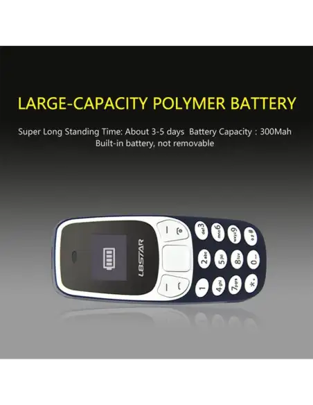 Mini telefon mobil, BM10 Dual SIM, OLED, 7 cm, 30