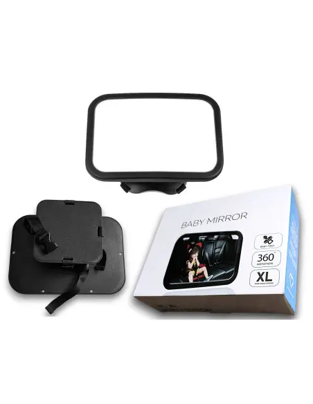 Oglindă supraveghere copil auto MilaBaby, ajustabilă 360°, fixare rapidă