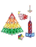 Set Construcție Magnetic 3D – 168 Piese, Joc Educațional pentru Copii 6+ Ani