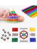 Set Construcție Magnetic 3D – 168 Piese, Joc Educațional pentru Copii 6+ Ani