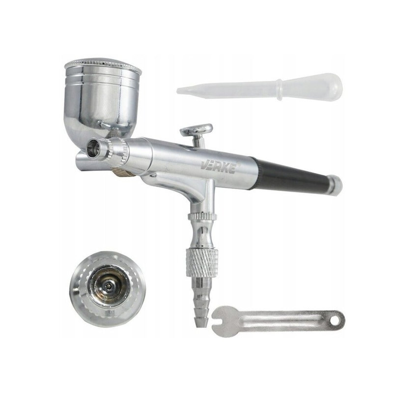 Pistol de Vopsit – Aerograf pentru Retuș, Duza 0.33 mm, Rezervor 7 ml