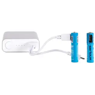 Set 2 x Baterii reîncărcabile Serioux AAA microUSB 2