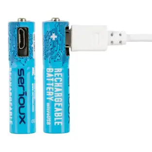 Set 2 x Baterii reîncărcabile Serioux AAA microUSB
