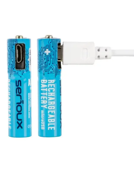 Set 2 x Baterii reîncărcabile Serioux AAA microUSB