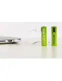 Set 4 x Baterii reîncărcabile Serioux AAA microUSB-culoare verde