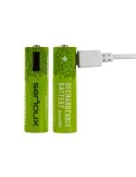 Set 4 x Baterii reîncărcabile Serioux AAA microUSB-culoare verde