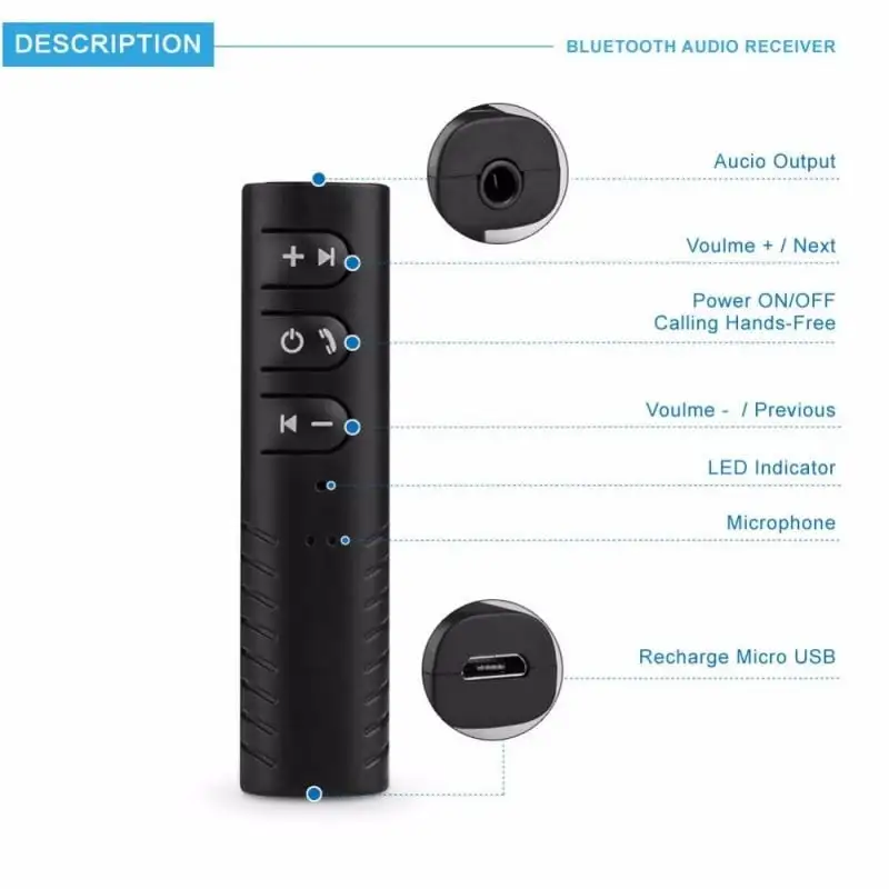 Receptor Bluetooth 3.5mm Wireless BT2