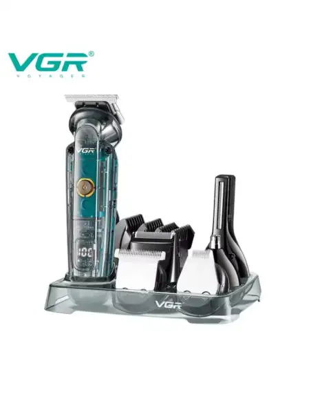Mașină de Tuns Profesională cu Afișaj LED VGR V-102, 6in1, Lame din Oțel Inoxidabil, Acumulator Reîncărcabil și Încărcare USB