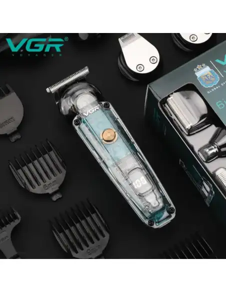 Mașină de Tuns Profesională cu Afișaj LED VGR V-102, 6in1, Lame din Oțel Inoxidabil, Acumulator Reîncărcabil și Încărcare USB