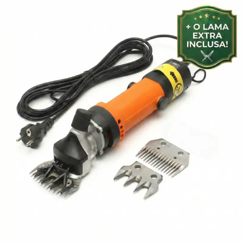 Mașină de Tuns Oi Profesională 850W, 6 Trepte + Set Cuțite Extra și Cutie Transport