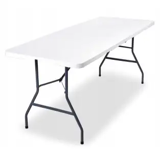 Masa pliabila pentru gradina, caterign, camping sau pescuit, tip valiza, 180x70x74 cm, alb