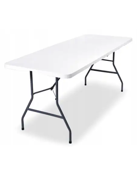 Masa pliabila pentru gradina, caterign, camping sau pescuit, tip valiza, 180x70x74 cm, alb