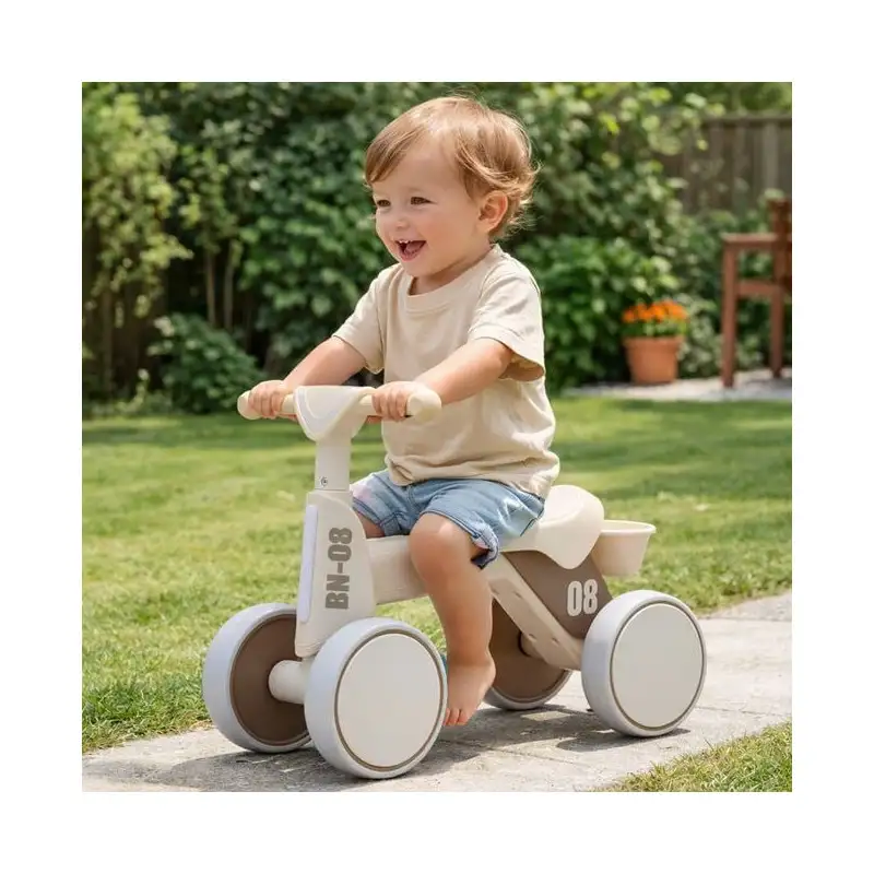 Bicicletă de echilibru pentru copii cu 4 roți – stabilă și sigură, ideală pentru primii pași