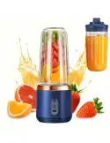 Blender portabil electric pentru smoothie, 500 ml, reîncărcabil USB, sticlă cu capac